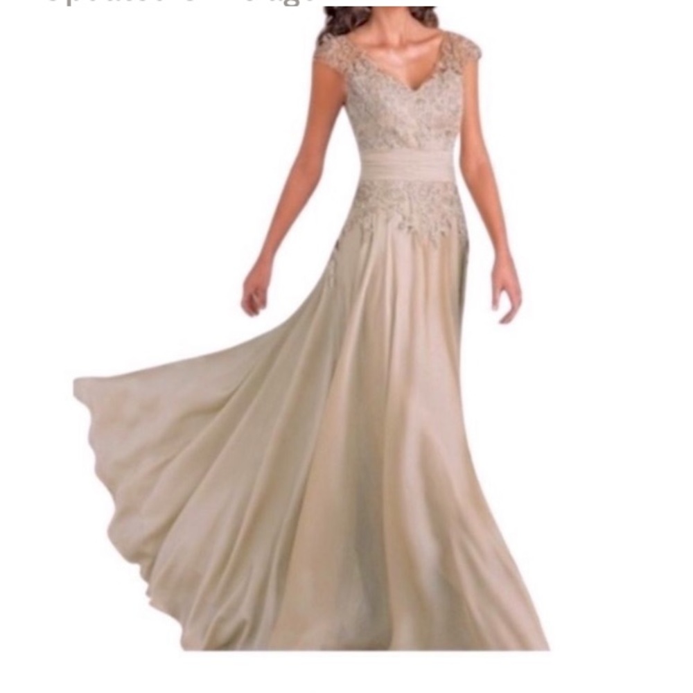 Formal mother of the bride floor length dress. Worn once, excellent condition.